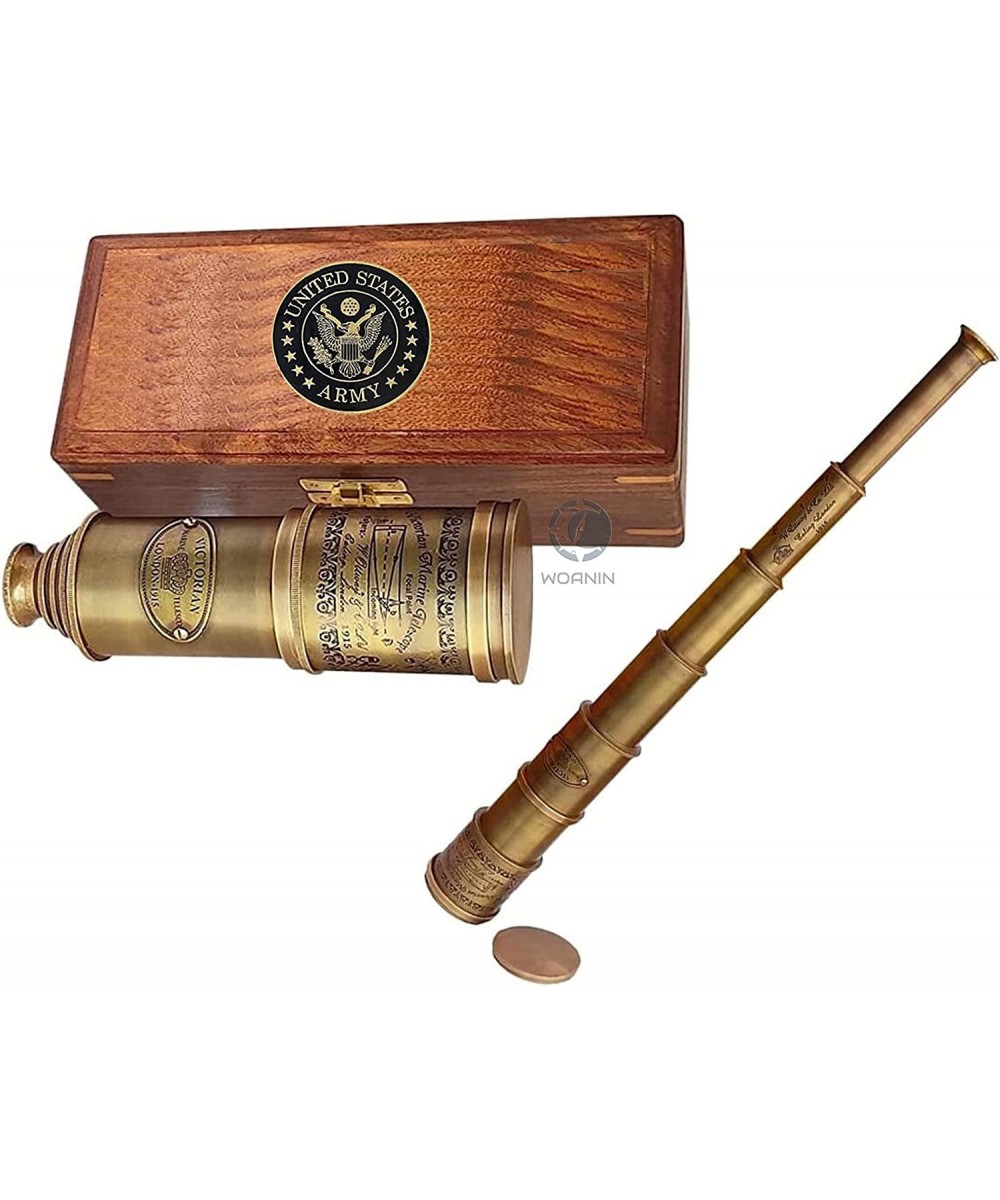 15x Vintage Pirate Spyglass Telescope- Functional Brass & Clear Vision Pirate Telescope with Premium Leather Case - Wonderful...