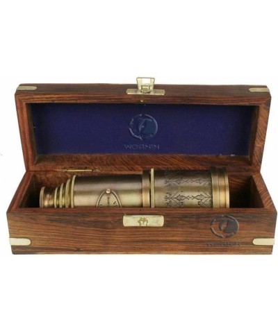 15x Vintage Pirate Spyglass Telescope- Functional Brass & Clear Vision Pirate Telescope with Premium Leather Case - Wonderful...