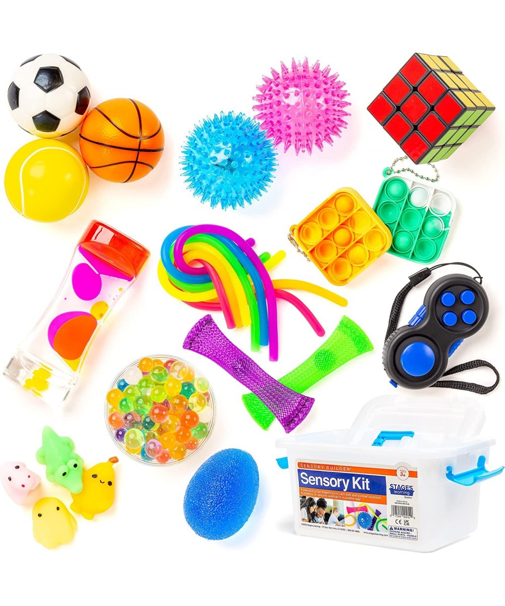 Sensory Builder: Fidget Toys Sensory Kit Bundle-from The Makers of Language Builder - Stress Relief Balls with Fidget Hand To...