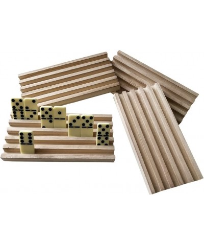 Set of 4 Solid Wood Domino Trays Domino Tiles Rack Domino Holder Mexican Train Trays $21.02 Domino & Tile Games