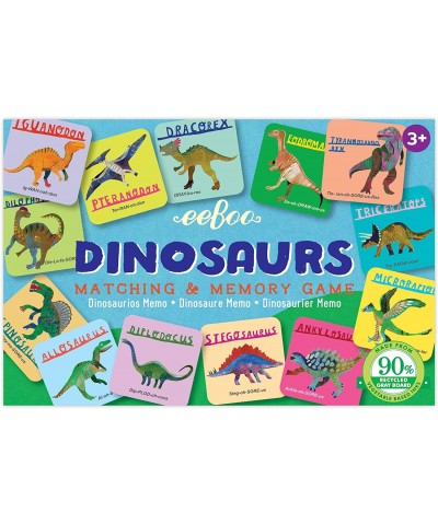 eeBoo: Dinosaurs Little Memory and Matching Game Sharpens Recognition Concentration and Memory Skills For Ages 3 and Up Provi...