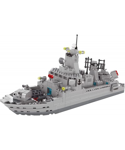 Navy Destroyer Building Block Set - 528 Pieces - Building Block Set for Kids and Adults - Compatible with All Building Bricks...