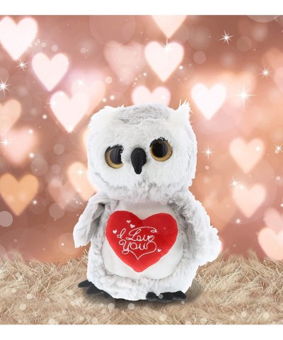 I Love You Plush Big Eye Owl Bird – Cute Stuffed Animal with Heart Message and Name Personalization for Valentines Anniversar...