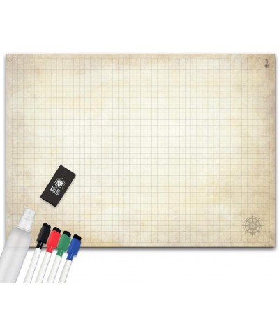 Reusable Battle Grid Game Mat Distressed 34.5x48 in $60.78 Board Games