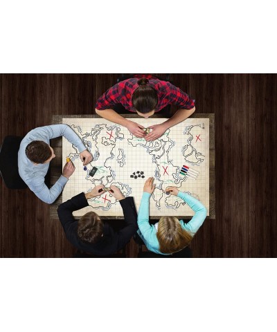 Reusable Battle Grid Game Mat Distressed 34.5x48 in $60.78 Board Games