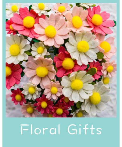 DIY Felt Flower Art Craft Kit DIY Felt Daisy Bouquet Kit Floral Gifts Beginner Craft Kit Arrange Pre-Cut Felt Flowers and Fol...