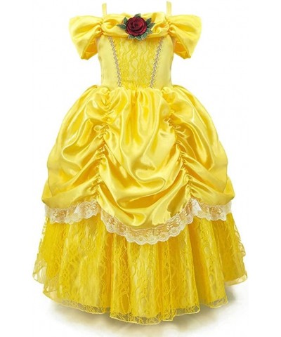 Girls Belle Princess Birthday Party Dress w/Accessories Beauty and the Beast Costume Halloween Christmas Outfits $43.36 Kids'...