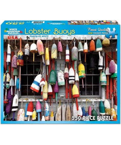 Puzzles Lobster Buoys - 500 Piece Jigsaw Puzzle $33.43 Jigsaw Puzzles