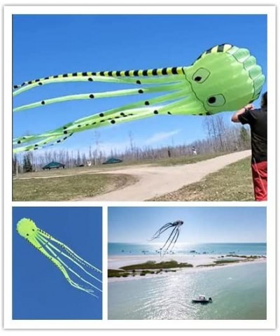 Bumblebee 3D 26ft Ultra Large & Fun Octopus Foil Kite with Handle & Line Beach Park Outdoor Fun (Yellow) $77.39 Kites & Wind ...