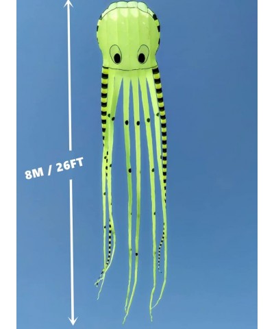 Bumblebee 3D 26ft Ultra Large & Fun Octopus Foil Kite with Handle & Line Beach Park Outdoor Fun (Yellow) $77.39 Kites & Wind ...