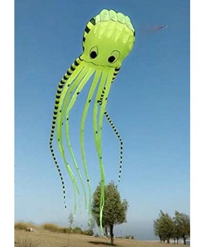 Bumblebee 3D 26ft Ultra Large & Fun Octopus Foil Kite with Handle & Line Beach Park Outdoor Fun (Yellow) $77.39 Kites & Wind ...