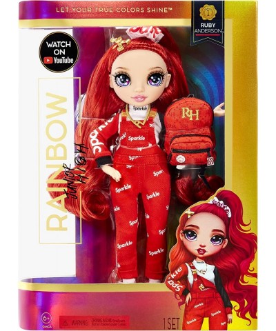 Jr High Ruby Anderson- 9-inch RED Fashion Doll with Accessories- Open and Closes Backpack Great Gift for Kids 6-12 Years Old ...