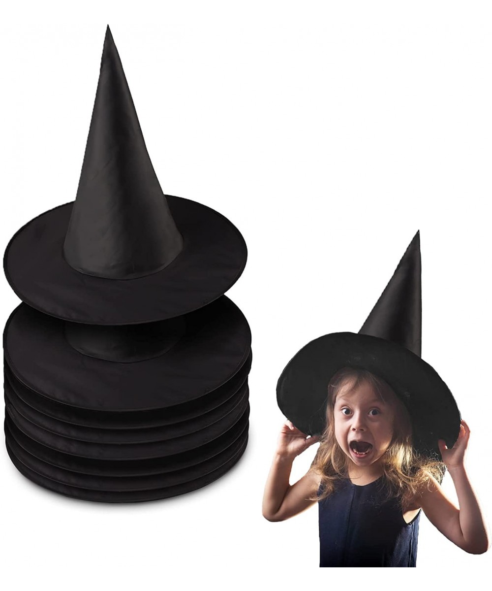 8 Pcs Halloween Witch Hat Hanging Witch Hats Bulk Black Witch Costume Accessory for Halloween Christmas Party Witch Theme Dec...