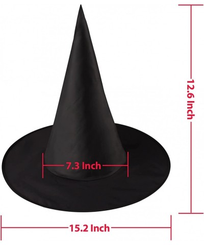 8 Pcs Halloween Witch Hat Hanging Witch Hats Bulk Black Witch Costume Accessory for Halloween Christmas Party Witch Theme Dec...