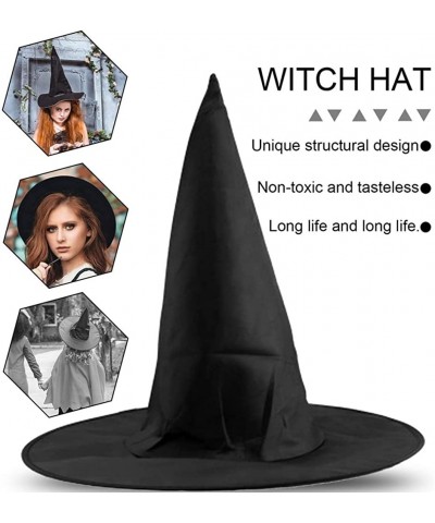 8 Pcs Halloween Witch Hat Hanging Witch Hats Bulk Black Witch Costume Accessory for Halloween Christmas Party Witch Theme Dec...