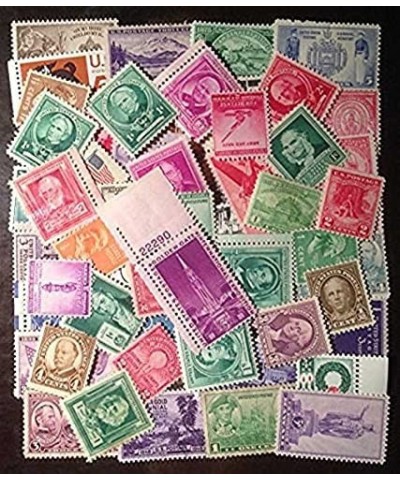 US Stamp Collection 50 Very Old Mint Stamps from 1930s and 1940s $16.70 Collectible Postage Stamps