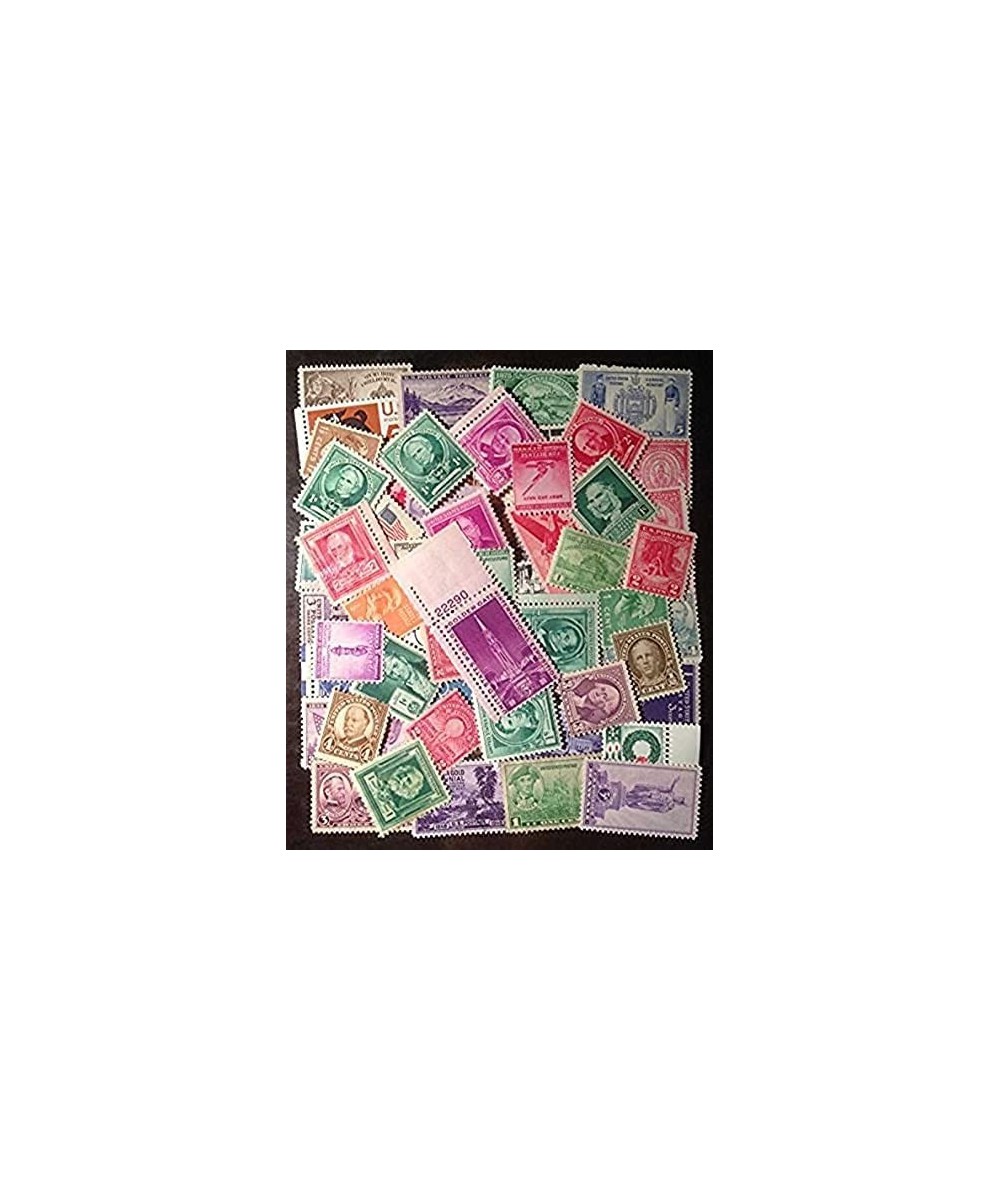 US Stamp Collection 50 Very Old Mint Stamps from 1930s and 1940s $16.70 Collectible Postage Stamps