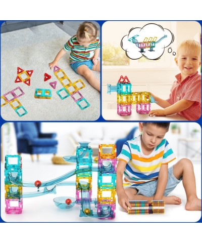 Magnetic Tiles Building Blocks for Kids Marble Run Race Track Magnet Building Toys Educational Stem Toys for Age 3 4 5 6 7 8+...