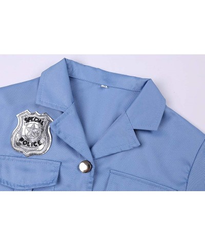 Girls Police Officer Costume Kids Cop Outfit for Halloween Party Dress Up $43.10 Kids' Costumes