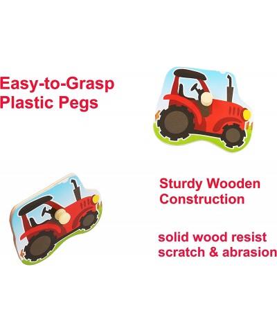 Wooden Puzzles Farm Chunky Baby Puzzles Peg Board Full-Color Pictures for Preschool Educational Jigsaw Puzzles 7Pieces $15.18...