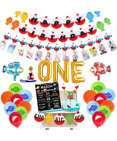 Fishing Birthday Party Supplies the Big One Birthday Theme Fishing the Big One 1st Birthday Party Decorations $44.45 Kids' Pa...