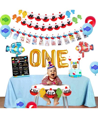 Fishing Birthday Party Supplies the Big One Birthday Theme Fishing the Big One 1st Birthday Party Decorations $44.45 Kids' Pa...