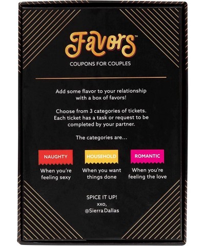 Favors Box – Coupons for Couples with 3 Unique Categories $25.56 Card Games