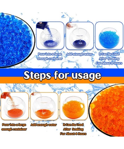 Water Balls Beads Refill Ammo Gel Splater Ball Blaster Bullets (7-8 mm 80000PCS Blue+Orange) for Splatter Ball Gun Toy Non-To...