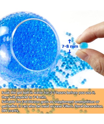 Water Balls Beads Refill Ammo Gel Splater Ball Blaster Bullets (7-8 mm 80000PCS Blue+Orange) for Splatter Ball Gun Toy Non-To...