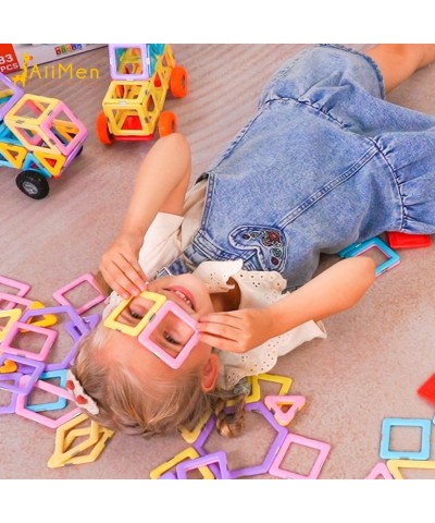 Magnetic Tiles Toys Kids Building Blocks Set with Magnetic Figure 3D Magnet Tile Girls Boys STEM Toy Learning Educational Chr...