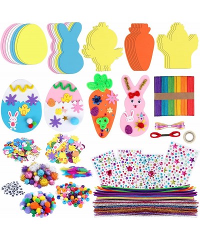 1123PCS Easter Crafts for Kids Easter Party Decorations Easter Foam Stickers Self Adhesive Easter Stickers Pipe Cleaners Craf...