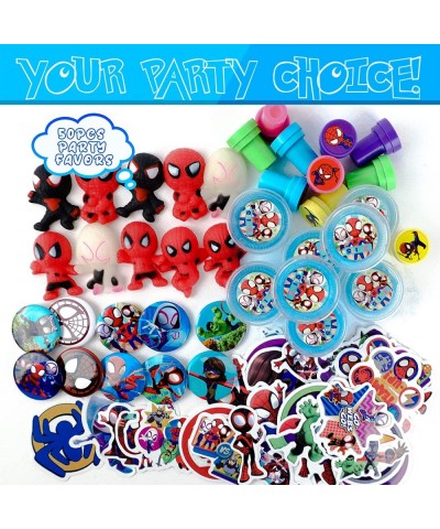 Spider Party Favor Supplies Birthday Decorations Decor Gift for Kids Boys 90Pcs His Amazing Friends Theme Set Include Mochi S...