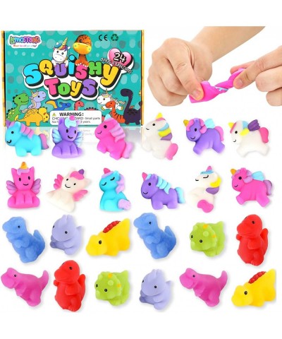 Mochi Squishy Toys Dinosaur Unicorn Squishies 24 PCS Christmas Stocking for Classroom Prizes Party Favors Mini Stress Relief ...