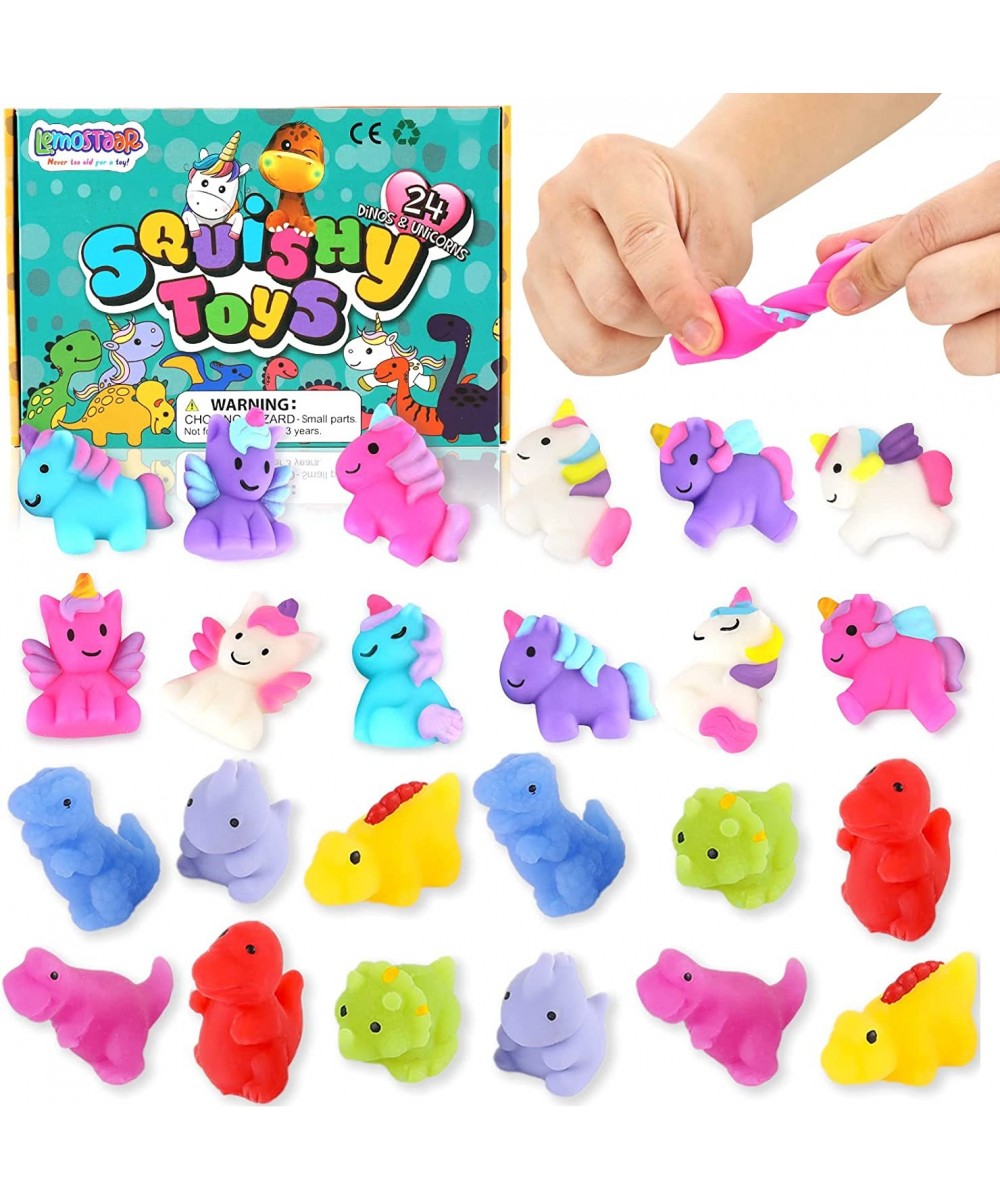 Mochi Squishy Toys Dinosaur Unicorn Squishies 24 PCS Christmas Stocking for Classroom Prizes Party Favors Mini Stress Relief ...