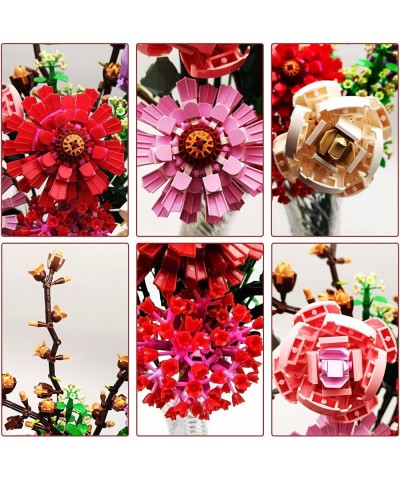 Flower Bouquet Artificial Flowers Building Blocks 1237 Pieces Lilyflowers Lilacflowers for Adults Birthday /Christmas /Easter...