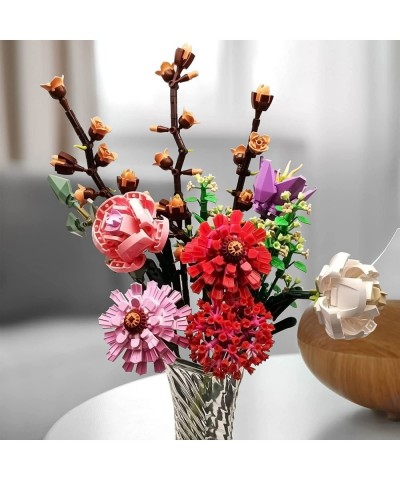 Flower Bouquet Artificial Flowers Building Blocks 1237 Pieces Lilyflowers Lilacflowers for Adults Birthday /Christmas /Easter...