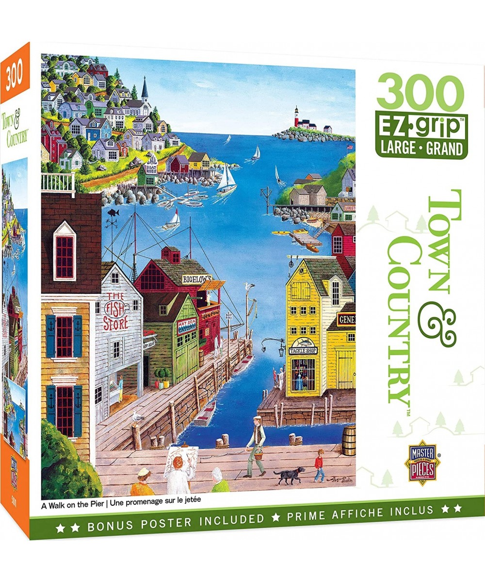 MasterPieces 300 Piece EZ Grip Jigsaw Puzzle - A Walk on the Pier - 18"x24 $27.31 Jigsaw Puzzles