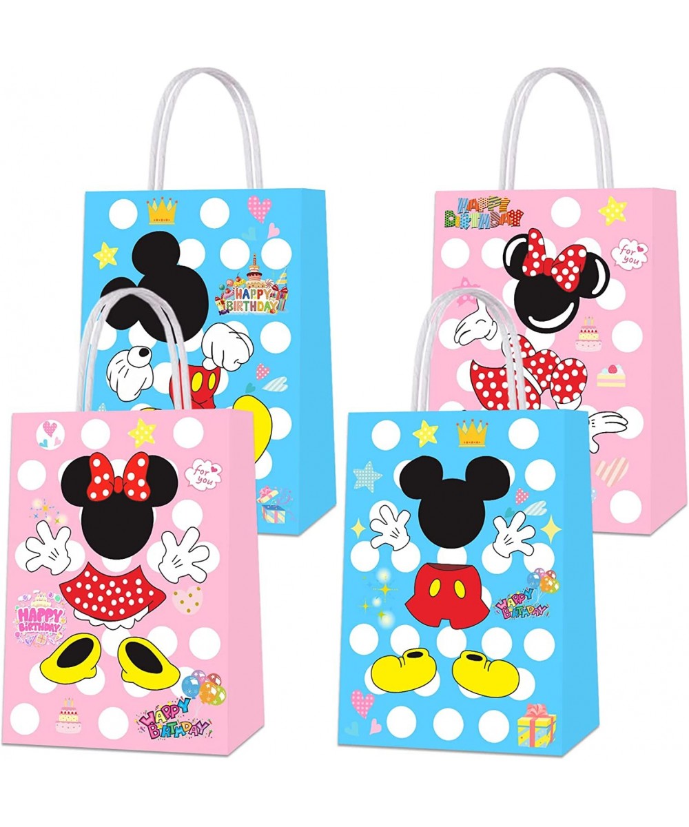 16PCS Mouse Party Gift Bags for Mouse Theme Birthday Party Supplies Mouse Party Favor Goody Treat Gift Bags for Kids Girl's B...