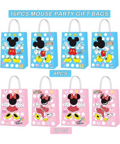 16PCS Mouse Party Gift Bags for Mouse Theme Birthday Party Supplies Mouse Party Favor Goody Treat Gift Bags for Kids Girl's B...