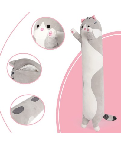 Long Cat Pillow Plush Body Pillow Cute Cartoon Pillow Soft Animal Body Pillow Stuffed Animal Hugging Pillow Gifts for Kids Gi...