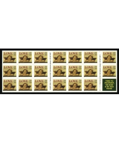 55c Love Cherub Convertible Booklet of 20 Stamps Scott 2960a $31.10 Collectibles Display & Storage