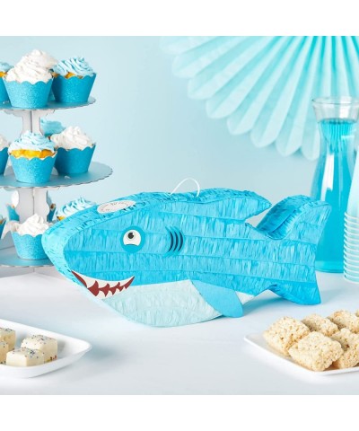 Blue Shark Pinata for Under the Sea Birthday Party Decorations (Small 16.6 x 6.5 In) $40.11 Piñatas