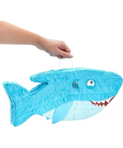 Blue Shark Pinata for Under the Sea Birthday Party Decorations (Small 16.6 x 6.5 In) $40.11 Piñatas