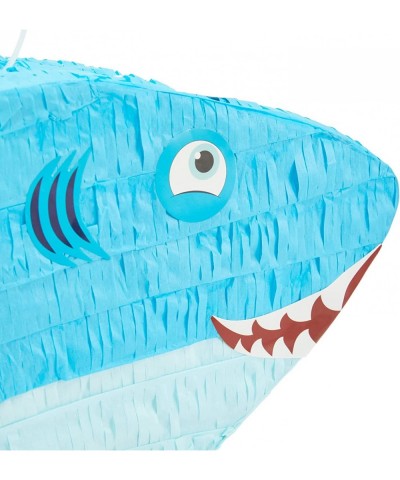 Blue Shark Pinata for Under the Sea Birthday Party Decorations (Small 16.6 x 6.5 In) $40.11 Piñatas