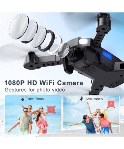 Drones for Kids Adults with 1080P HD Camera Foldable Mini Drone for Beginner WiFI FPV RC Quadcopter Helicopter Toy Christmas ...