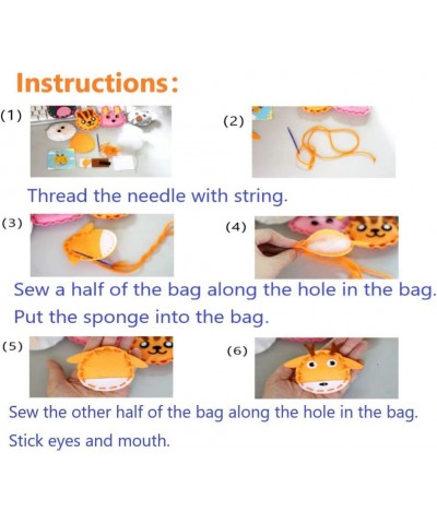 Kids DIY- First Sewing Kit for Kids Learn to Sew DIY Craft Kits Lovely Animals Style- Frog Owl Fox Cat Rabbit Dog Duck Elk Sh...