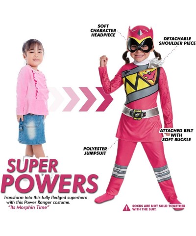 Pink Power Rangers Costume for Toddlers. Official Licensed Pink Ranger Dino Charge Classic Power Ranger Suit with Mask $58.68...