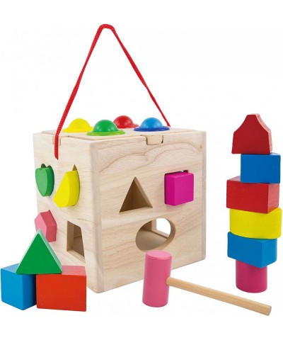 Wooden Shapes and Activity Cube - Simple Shapes for Toddlers and Preschoolers Montessori Learning $34.23 Early Development & ...