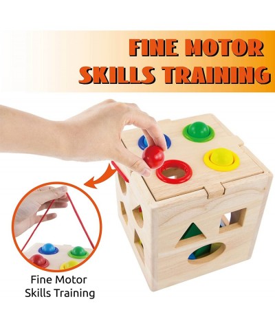 Wooden Shapes and Activity Cube - Simple Shapes for Toddlers and Preschoolers Montessori Learning $34.23 Early Development & ...