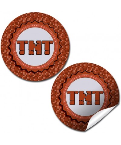 Pixel Miner TNT Themed Thank You Sticker Labels for Kids 40 2" Party Circle Stickers by AmandaCreation Great for Party Favors...